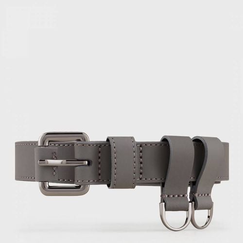 Grey Leather Belt - Emporio Armani - Modalova