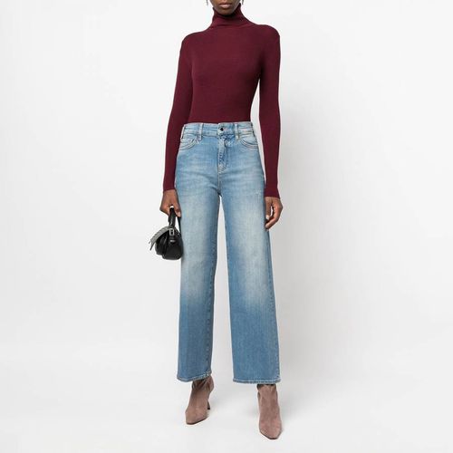 Blue Wide Leg Stretch Jeans - Emporio Armani - Modalova