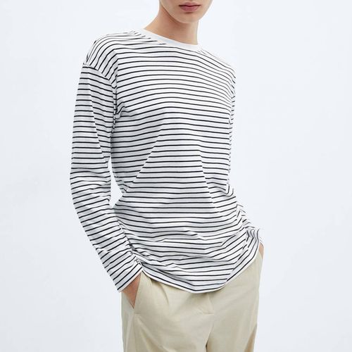 Striped Oversized Cotton T-Shirt - Mango - Modalova