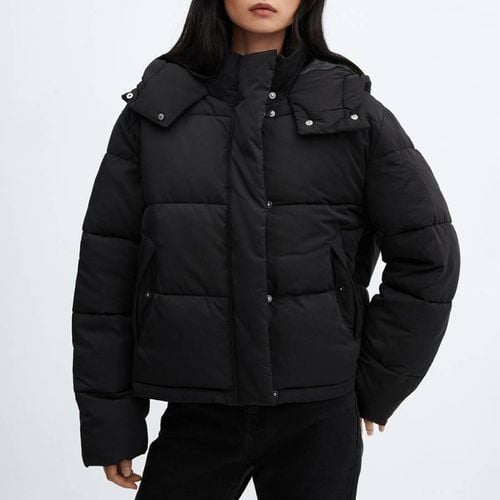 Black Short Quilted Jacket - Mango - Modalova