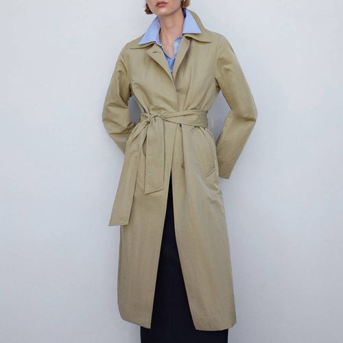 Beige Fluid Trench Coat - Mango - Modalova