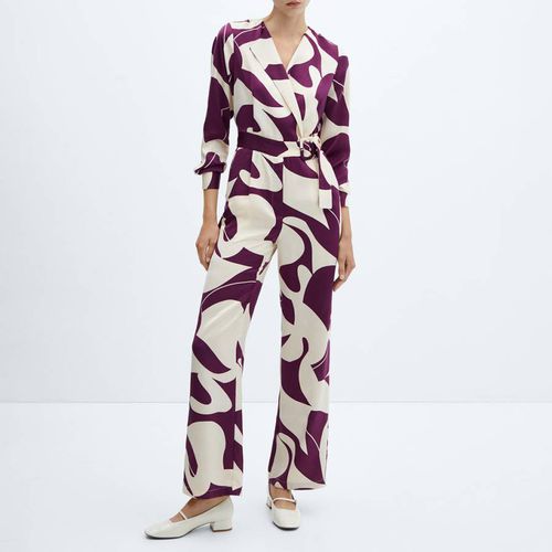 Red Printed Jumpsuit - Mango - Modalova