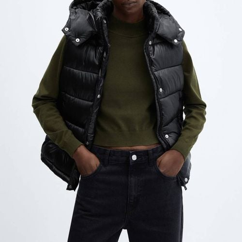 Black Water-Repellent Quilted Gilet - Mango - Modalova