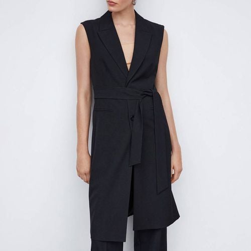 Black Bow Long Gilet - Mango - Modalova