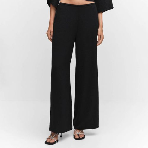 Black High-Rise Wideleg Trousers - Mango - Modalova