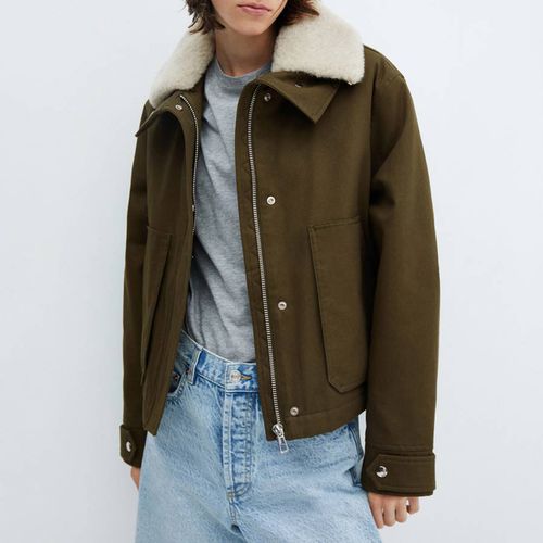 Detachable Collar Parka Jacket - Mango - Modalova