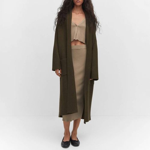 Oversized Knitted Coat With Pockets - Mango - Modalova