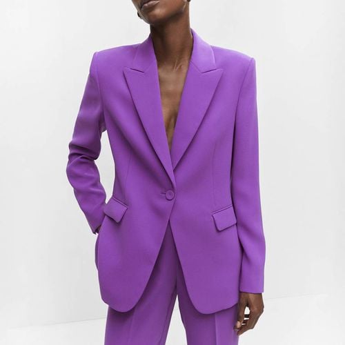 Purple Button Suit Jacket - Mango - Modalova