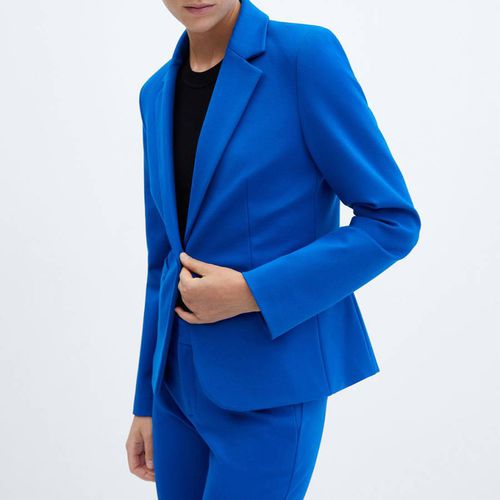 Blue Fitted Jacket - Mango - Modalova