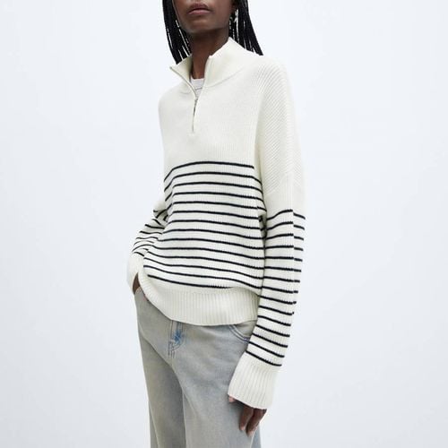 Navy Striped Jumper - Mango - Modalova