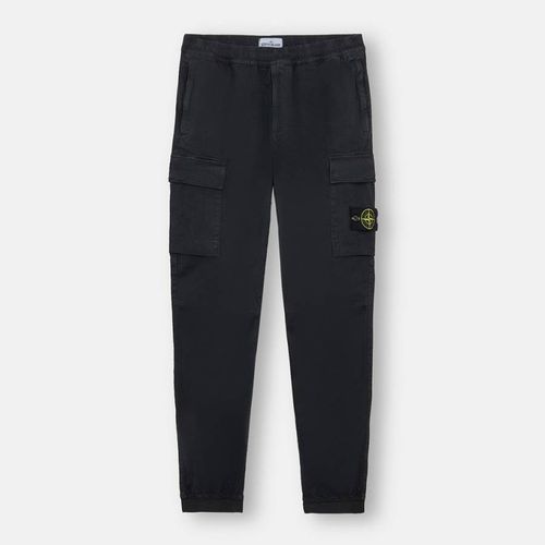 Black Cotton Blend Trousers - Stone Island - Modalova