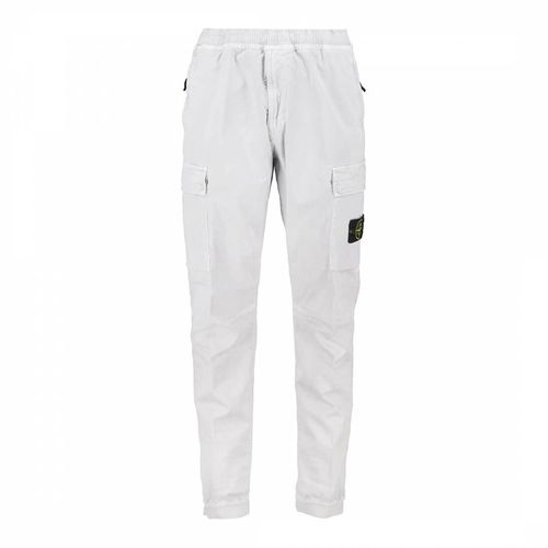 Cream Cotton Blend Trousers - Stone Island - Modalova