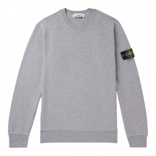 Grey Fleece Cotton Sweatshirt - Stone Island - Modalova