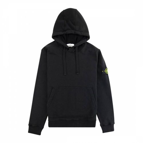 Black Fleece Cotton Hoodie - Stone Island - Modalova