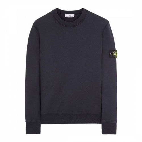 Navy Fleece Cotton Sweatshirt - Stone Island - Modalova