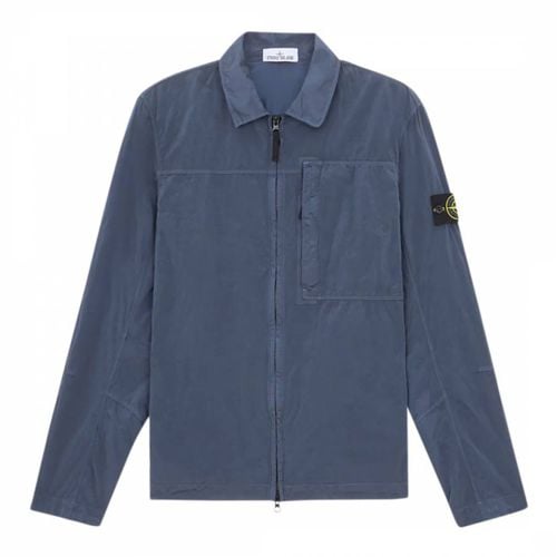 Blue Two Way Zip Overshirt - Stone Island - Modalova