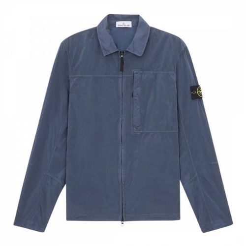 Blue Two Way Zip Overshirt - Stone Island - Modalova