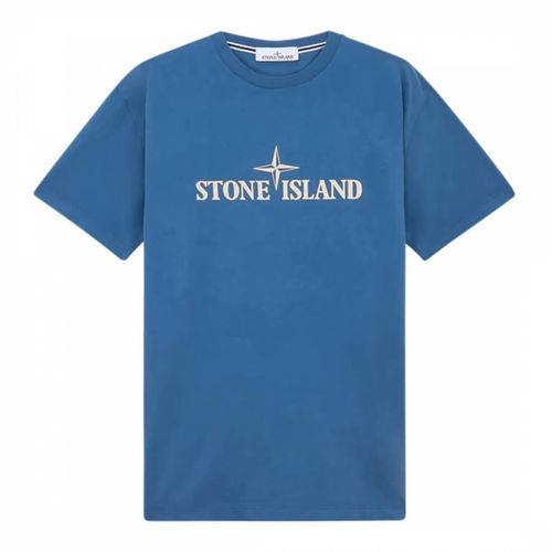 Blue Graphic Jersey Cotton T-Shirt - Stone Island - Modalova