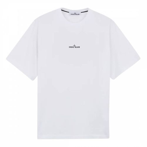 White Jersey Cotton T-Shirt - Stone Island - Modalova