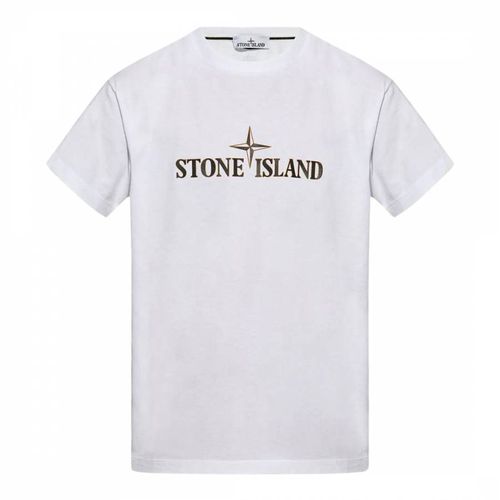 White Jersey Cotton T-Shirt - Stone Island - Modalova