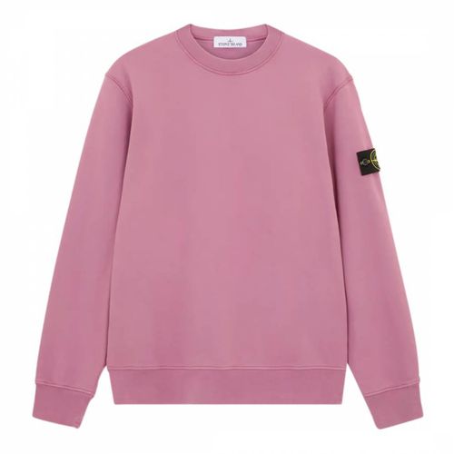 Pink Fleece Cotton Sweatshirt - Stone Island - Modalova