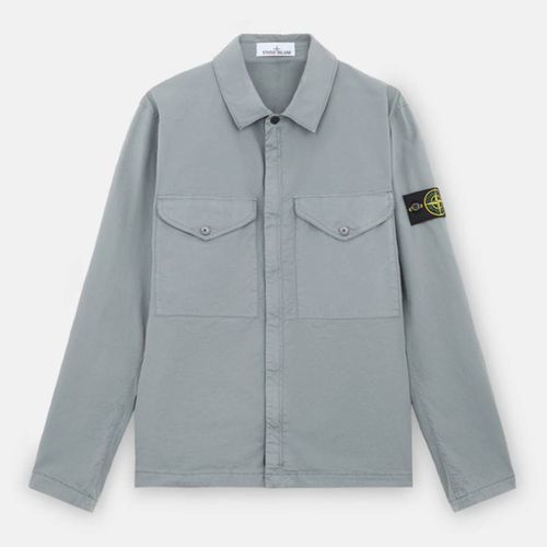 Grey Cotton Blend Overshirt - Stone Island - Modalova