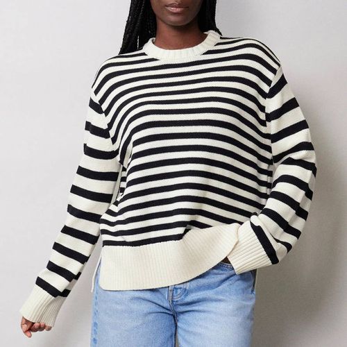 Cream/Black Stripe Cotton Jumper - Albaray - Modalova