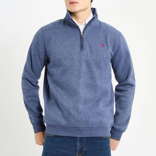 Rustic Blue 1/2 Zip Sweat - Crew Clothing - Modalova