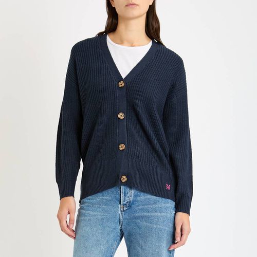 Navy Relaxed Cardigan - Crew Clothing - Modalova