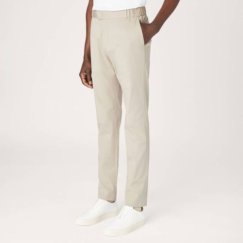 Beige 24 Slim Fit Cotton Trousers - L'Estrange - Modalova