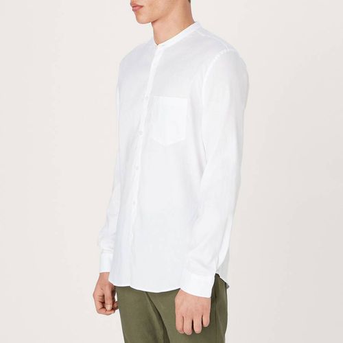 All Day Collarless Cotton Blend Shirt - L'Estrange - Modalova