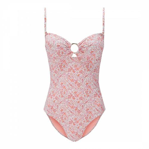 Pink & Muskmelon Bay Ring Bandeau One Piece - Heidi Klein - Modalova