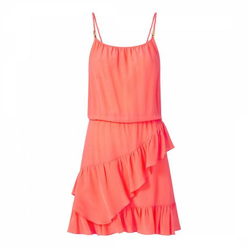 Coral Tortola Silk Mini Frill Dress - Heidi Klein - Modalova