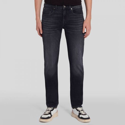 Black Slimmy Tapered Stretch Jeans - 7 For All Mankind - Modalova