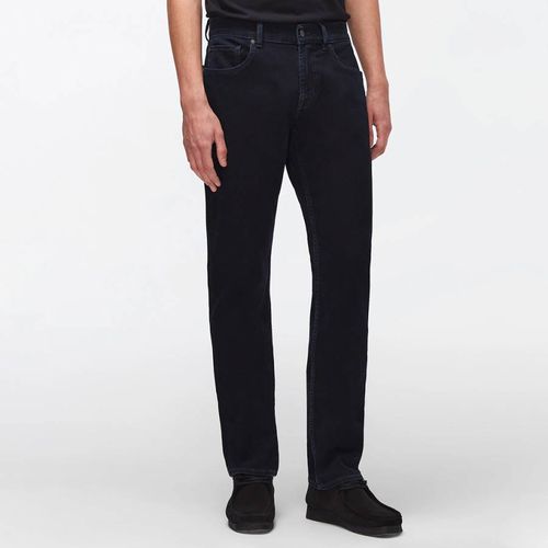 Dark Blue Straight Stretch Jeans - 7 For All Mankind - Modalova