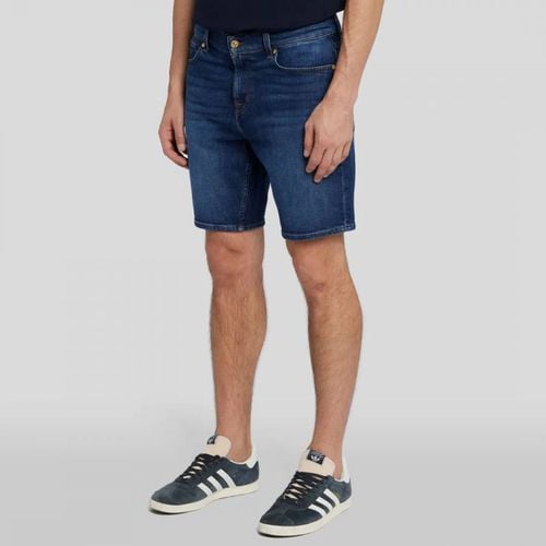 Dark Straight Stretch Denim Shorts - 7 For All Mankind - Modalova