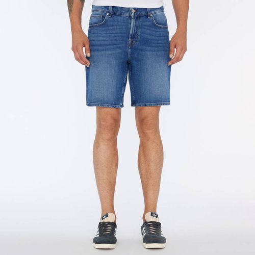 Mid Straight Stretch Denim Shorts - 7 For All Mankind - Modalova