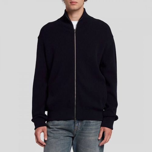 Navy Full Zip Sweatshirt - 7 For All Mankind - Modalova