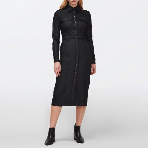 Black Luxe Coated Midi Dress - 7 For All Mankind - Modalova