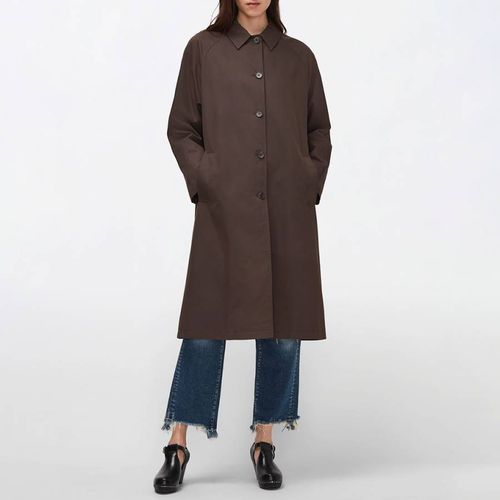 Brown Carcoat Cotton Blend Coat - 7 For All Mankind - Modalova