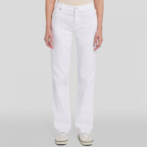 White Ellie Straight Stretch Jeans - 7 For All Mankind - Modalova