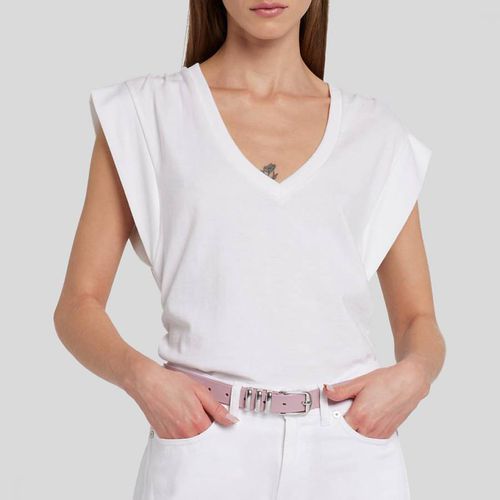 Pleated Sleeveless Cotton T-Shirt - 7 For All Mankind - Modalova