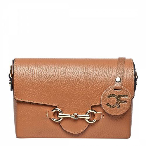 Brown Italian Leather Crossbody Bag - Carla Ferreri - Modalova