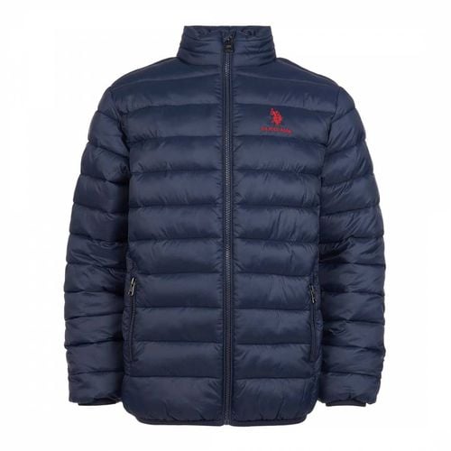 Boy's Dark Blue Lightweight Bound Quilted Jacket - U.S. Polo Assn. - Modalova