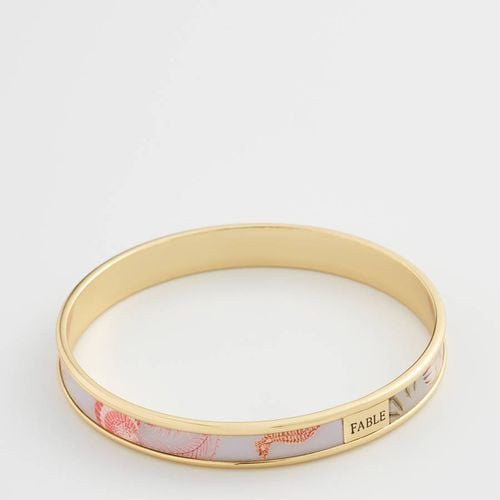 Whispering Sands Printed Gold Plated Bangle - Fable - Modalova