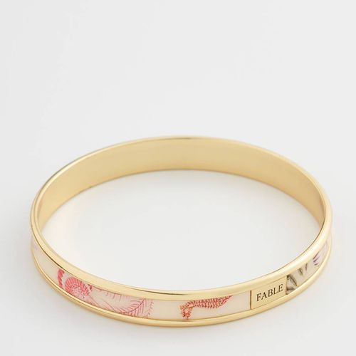 Whispering Sands Printed Gold Plated Bangle - Fable - Modalova