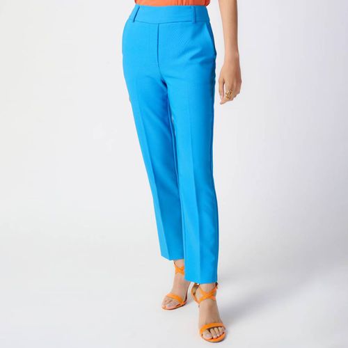 Blue High Waisted Straight Trousers - Joseph Ribkoff - Modalova