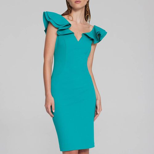 Deep Blue Ruffle Dress - Joseph Ribkoff - Modalova