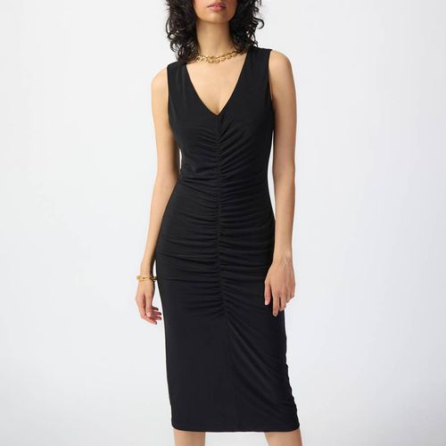 Black V-neck Midi Dress - Joseph Ribkoff - Modalova