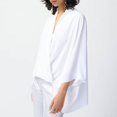 White Draped Blouse - Joseph Ribkoff - Modalova